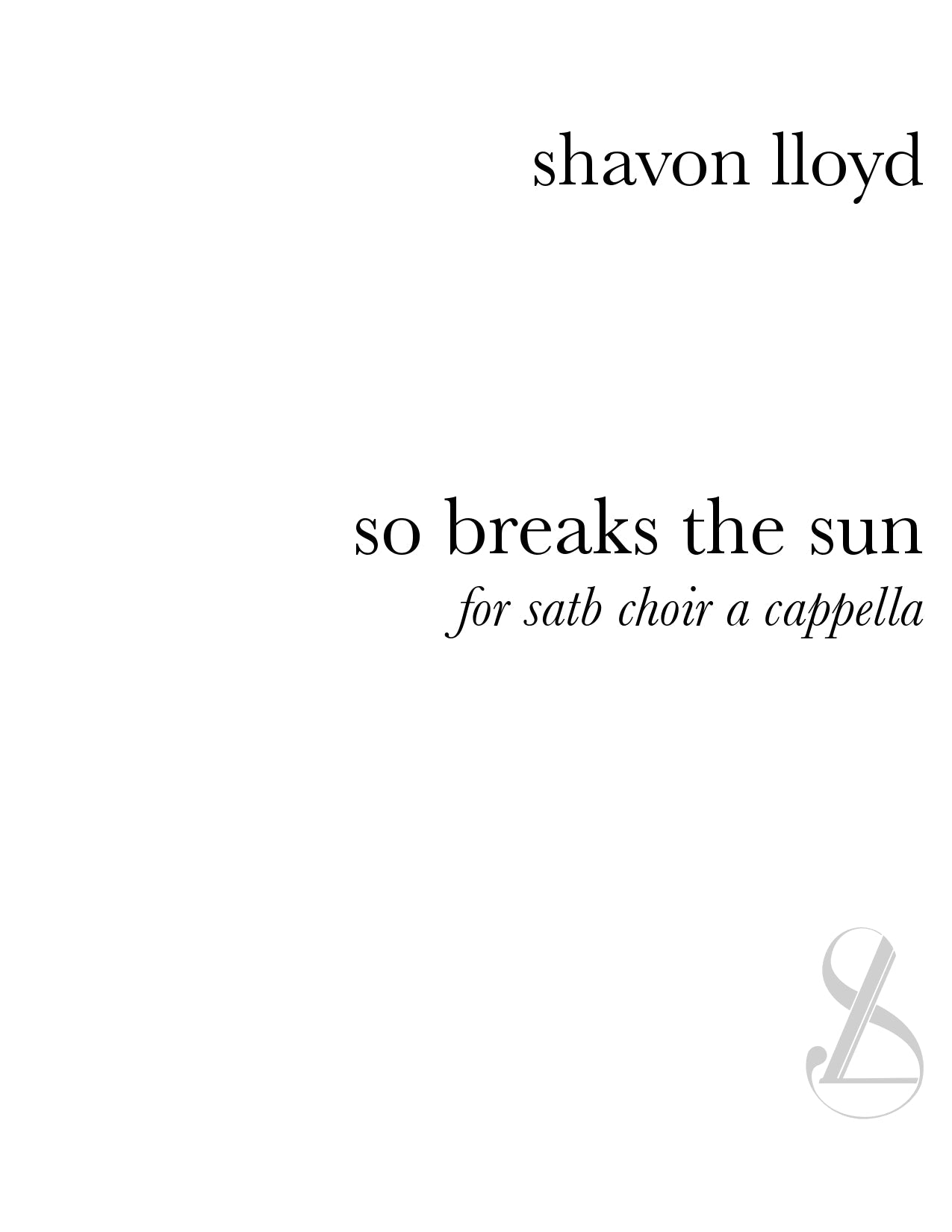 So Breaks The Sun
